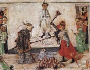 James Ensor Skeletons Flighting for the Body of a Hanged Man oil on canvas